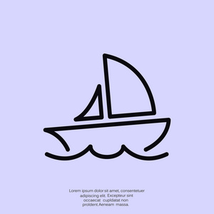 帆船 web 图标