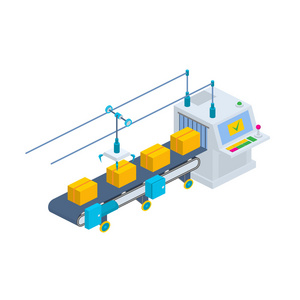 输送机矢量图片