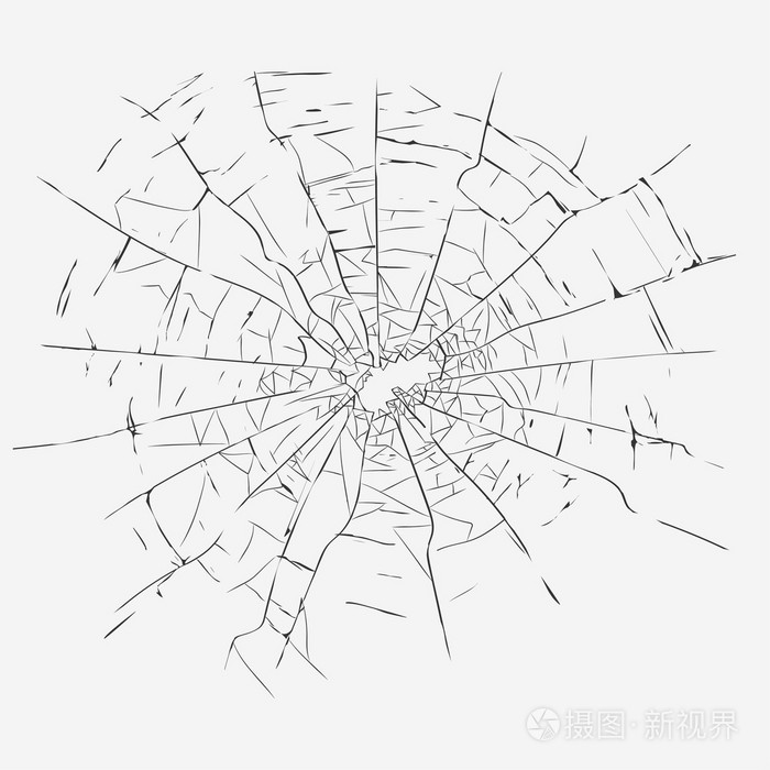 裂痕,碎玻璃矢量插画-正版商用图片1lssew-摄图新视界