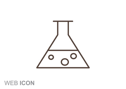 化学瓶简单 web 图标