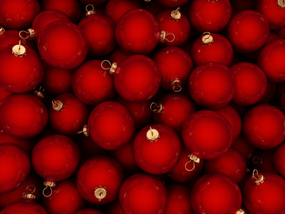 红色圣诞球