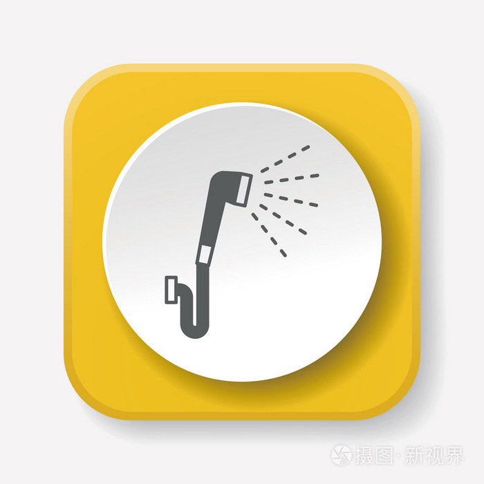 淋浴喷头图标矢量图