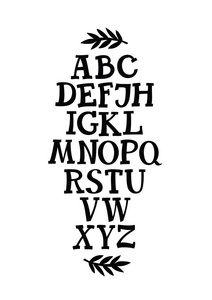 字母表衬线字体