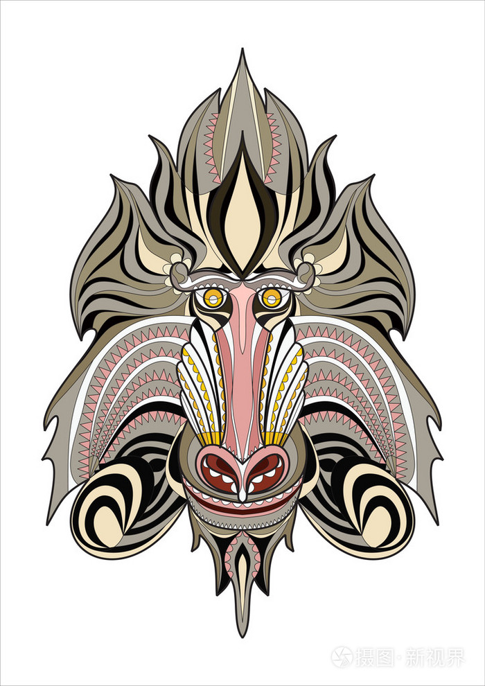 猴子的图案的头