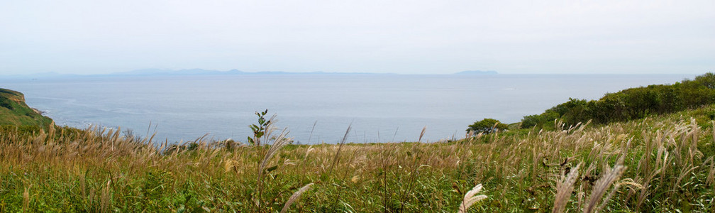 海景全景，俄罗斯海参崴，日本海