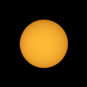 与太阳黑子用望远镜看到太阳