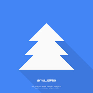 圣诞树。平面设计