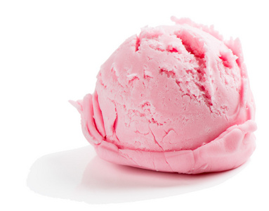 粉红的冰激淋一勺