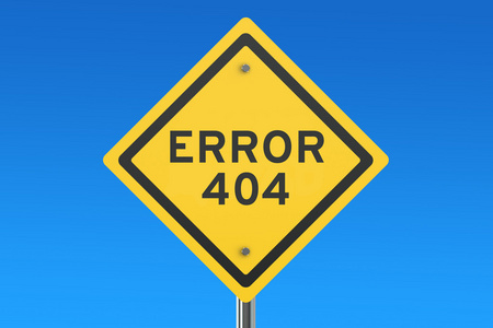 路牌上的错误 404 概念照片