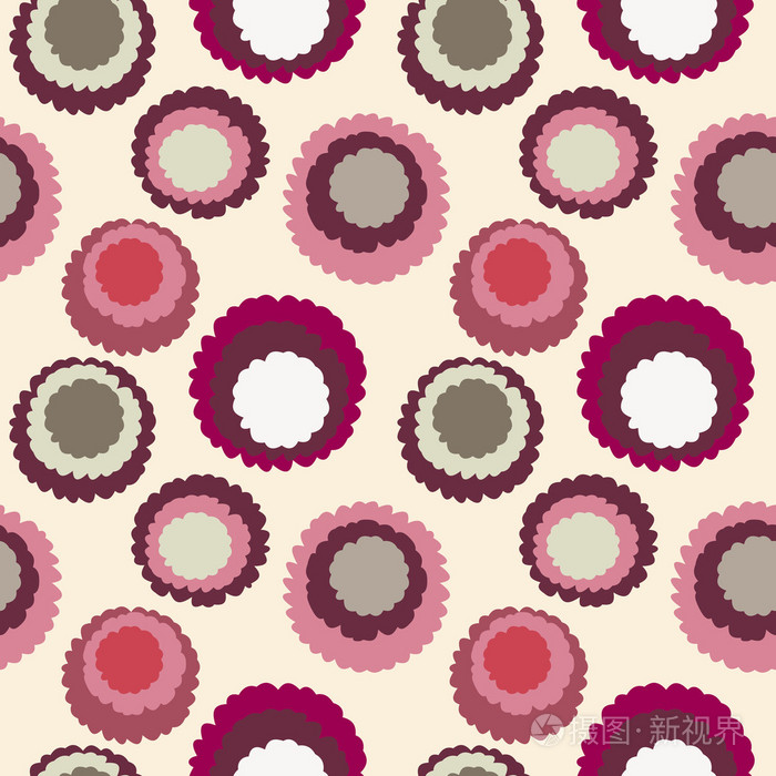 无缝几何斑点圆点图案. 莫特利纹理. 什