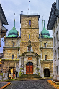 教会的 Solothurn 老镇的耶稣会士