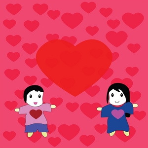 卡通为快乐情人节图片