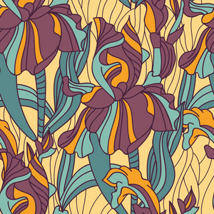 抽象的鸢尾花