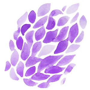 紫色的水彩叶子