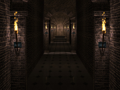 黑暗城堡走廊照片