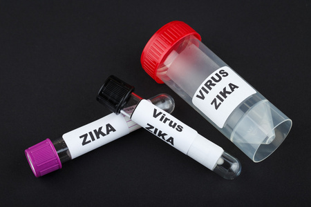 测试管 Zika 病毒概念照片