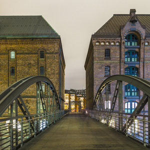 汉堡着名的Speicherstadt