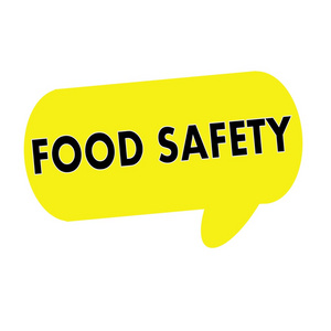 食品安全措辞上泡泡黄色矩形图片