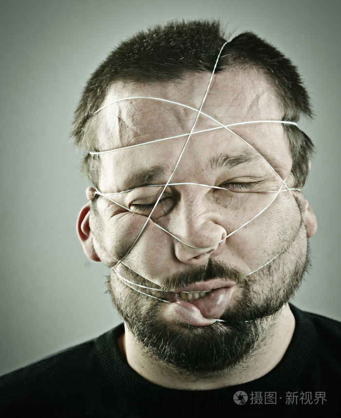 疯子的概念肖像