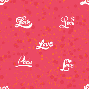 无缝模式，爱的心可以用于包装纸 面料和设计
