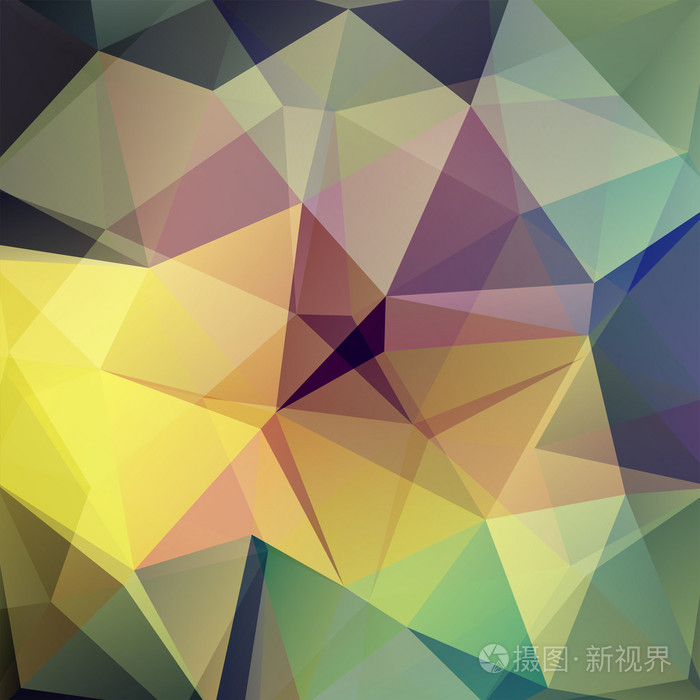 由三角形组成的背景. 几何形状的方形构图