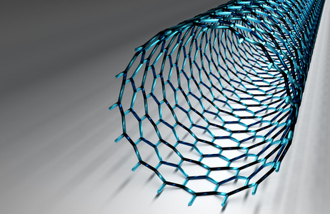3d 模型直碳纳米管,暗蓝色债券照片