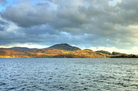 股票形象的海湾 Lomond，苏格兰