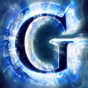蓝色抽象字母 G