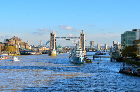 英国伦敦泰晤士河畔的股票形象