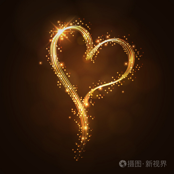 情人节那天.闪闪发光的心