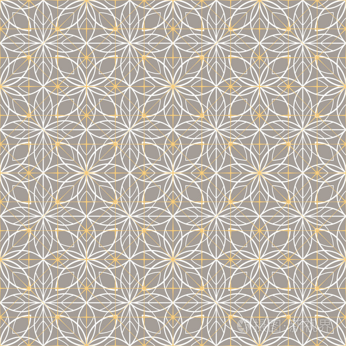 艺术装饰图案无缝复古壁纸.几何花边装饰