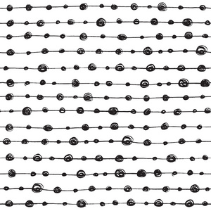 抽象无缝手绘单色图案。
