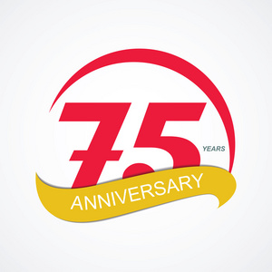 模板 Logo 75 周年矢量图