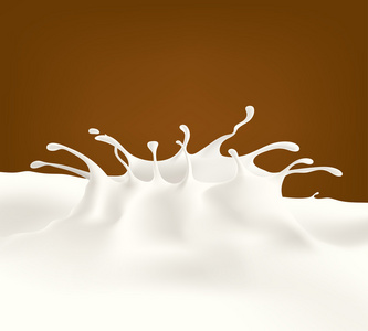 牛奶 酸奶或奶油溅