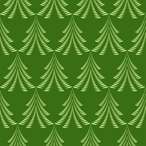 无缝圣诞图案。 树木的造型装饰