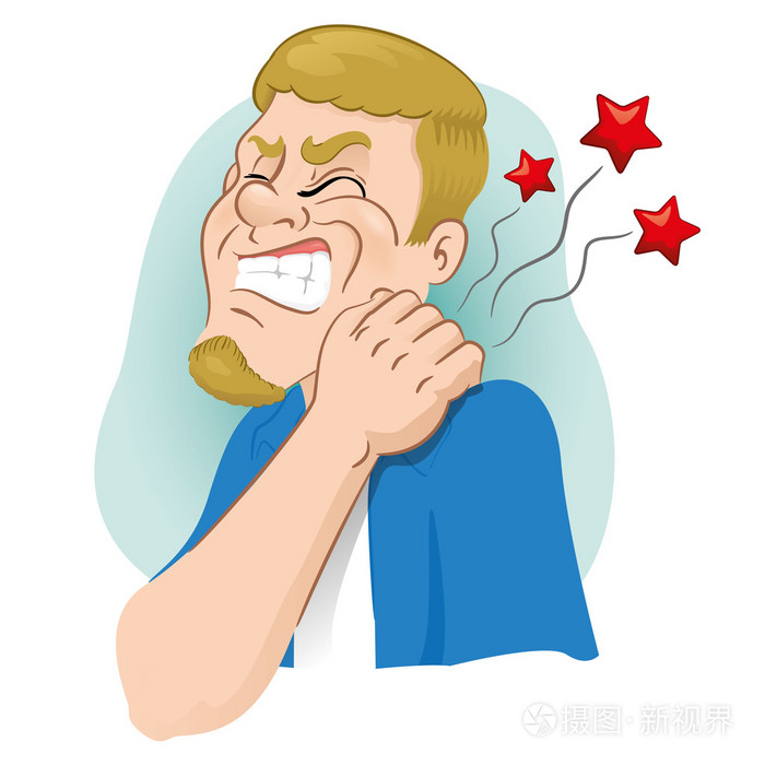 luly吉祥物插图肌肉疼痛手抽筋