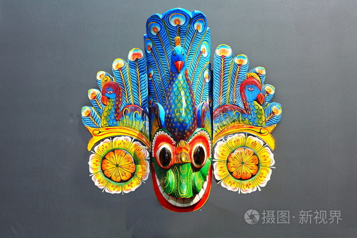 孔雀斯里兰卡面具