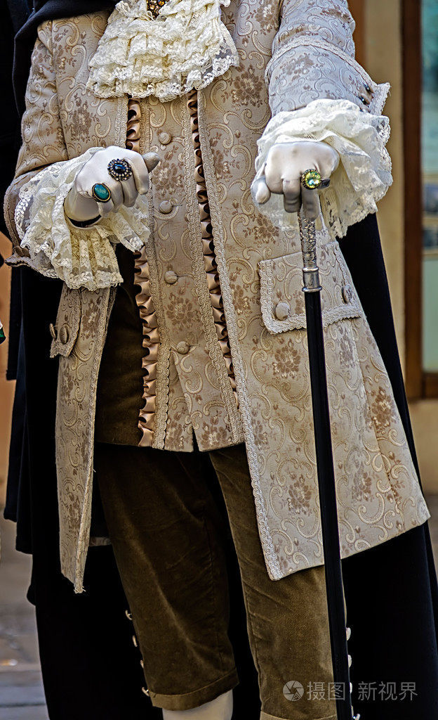 威尼斯嘉年华2的一套史诗服装的详细视图