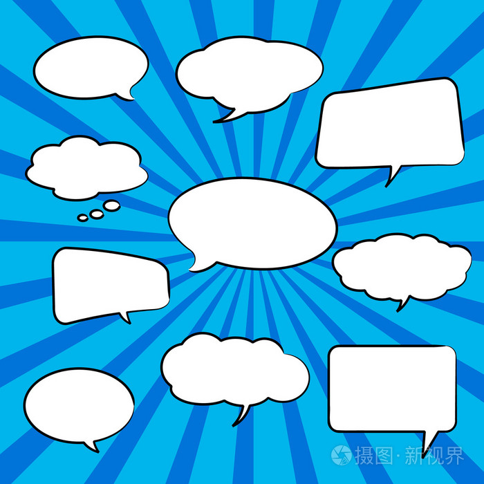 卡通漫画讲话泡泡