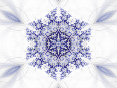 雪花形状的分形曼陀罗数字艺术作品创意g照片