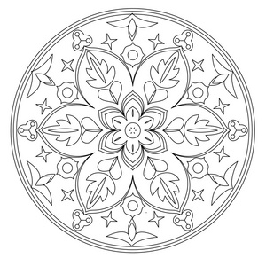 黑色曼陀罗圈图片