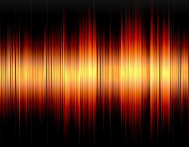 橙色抽象数字声波