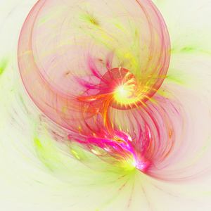 光七彩分形漩涡，数码艺术作品的平面创意设计