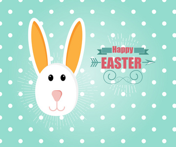 复活节兔子复活节快乐卡