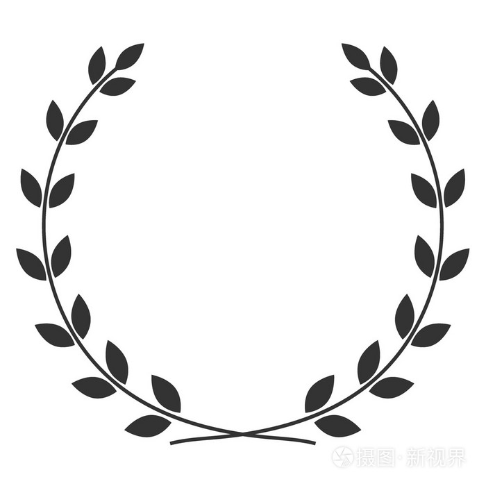 月桂树花圈符号