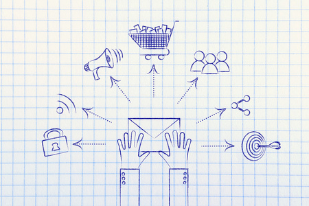 电子邮件营销的概念图片