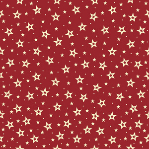 无缝模式与红色背景上的星星