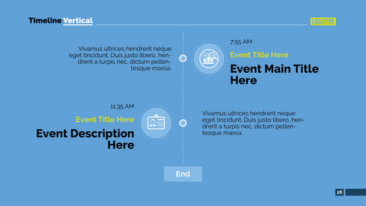 垂直时间线幻灯片 3