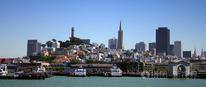 股票形象的sanfrancisco天际线