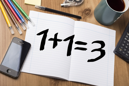 1 加 1 等于 3-再加上一个免费的 — — 注意垫与文本上早饭中规中矩